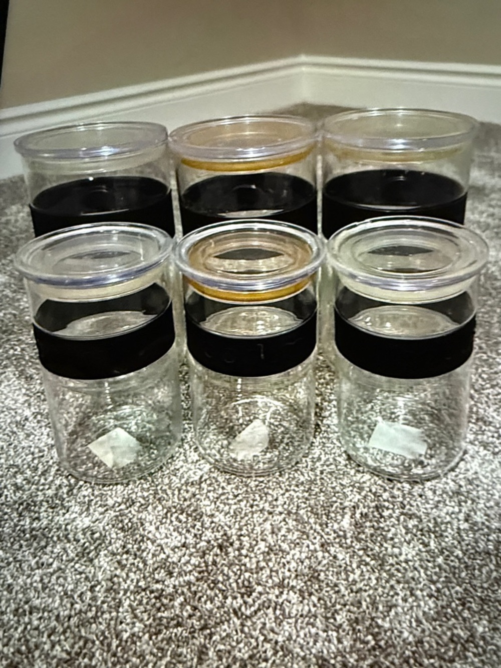 Bodum Clear Glass Carafe with Black Silicone Band